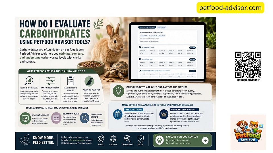 How do I evaluate carbohydrates using Petfood Advisor tools2.jpg